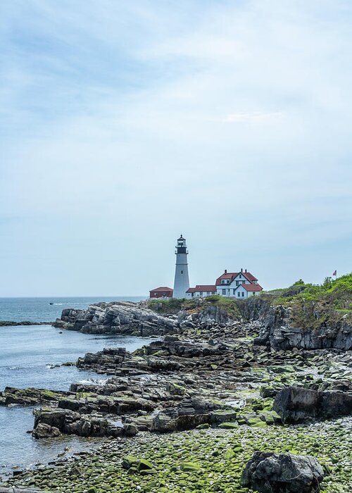Lighthouse Greeting Card featuring the photograph Portland Head Light 2 by Cindy Robinson