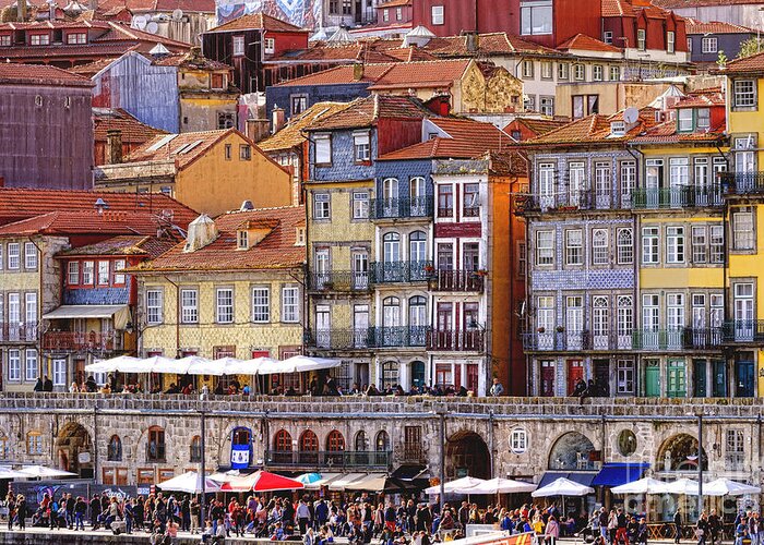 Porto Greeting Card featuring the photograph Porto Waterfront by Olivier Le Queinec