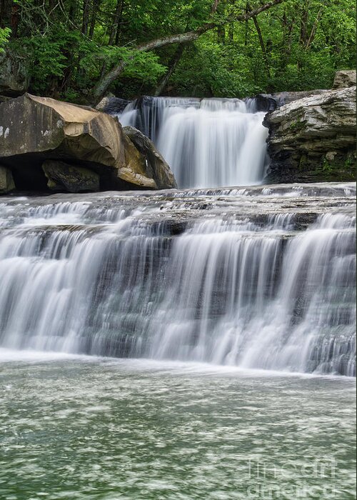 Waterfall Greeting Card featuring the photograph Potter's Falls 13 by Phil Perkins