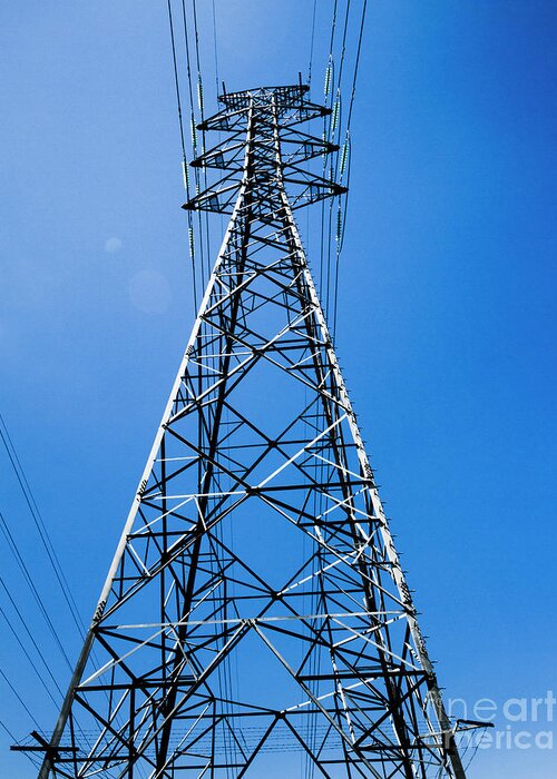 Electricity Greeting Card featuring the photograph Power tower by Jorgo Photography
