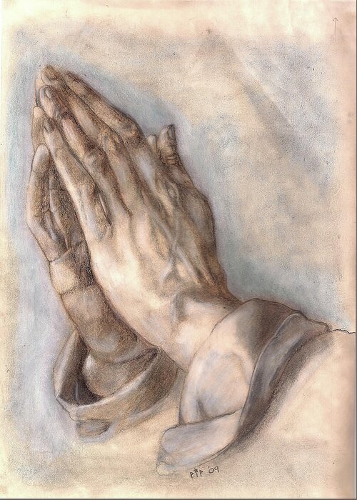 Praying Hands Greeting Card featuring the drawing Praying hands study by Albrecht Durer