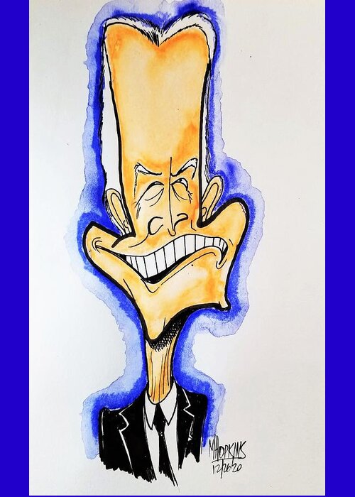 President Greeting Card featuring the drawing President Biden by Michael Hopkins