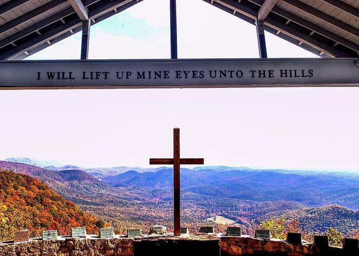 Cross Greeting Card featuring the photograph Pretty Place at Symmes Chapel by James C Richardson