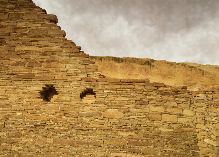 Chaco Canyon Greeting Card featuring the photograph Pueblo Bonito by Kunal Mehra