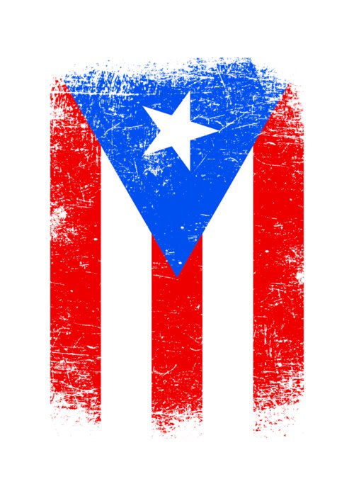 Puerto Rico Greeting Card featuring the digital art Puerto Rico Flag Puerto Rican by Flippin Sweet Gear