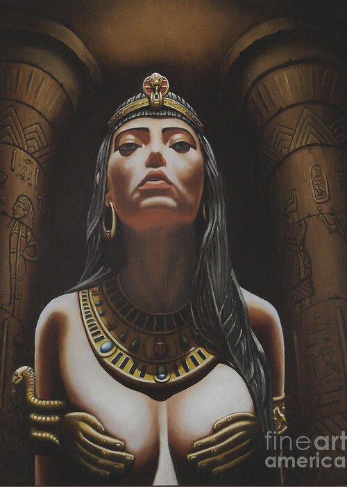 Egypt Greeting Card featuring the painting Queen of the Nile by Ken Kvamme