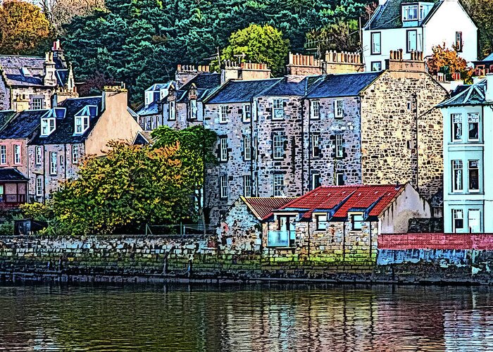 Queensferry Scotland Greeting Card featuring the digital art Queensferry Scotland by SnapHappy Photos