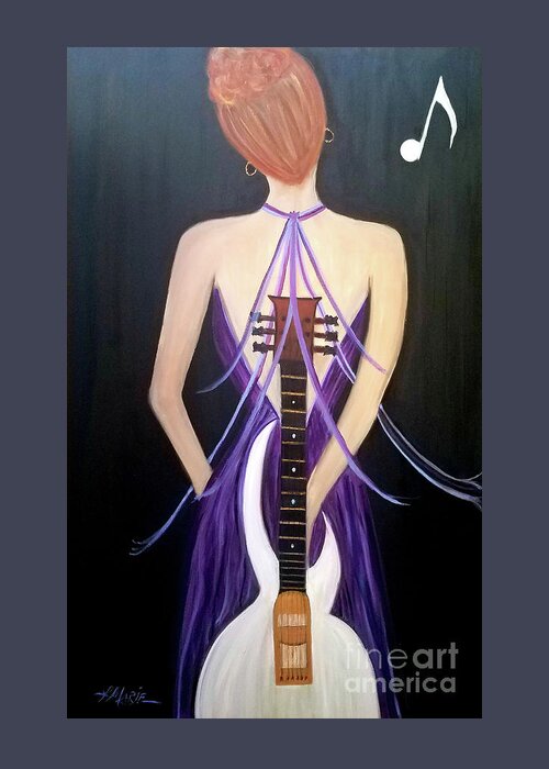 Guitar Greeting Card featuring the painting Quiet Before The Storm by Artist Linda Marie