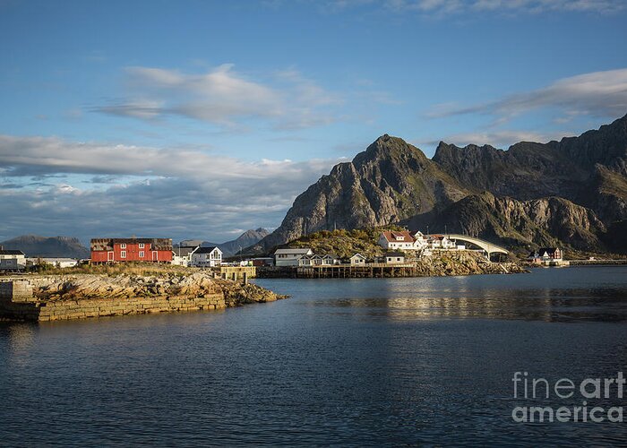 Henningsvaer Greeting Card featuring the photograph Quiet Morning by Eva Lechner
