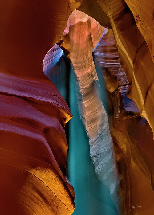 Antelope Canyon Greeting Card featuring the photograph Radiant Light by Dan McGeorge