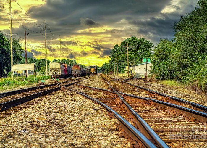 Railroads Greeting Card featuring the photograph Railroad Sunset by DB Hayes