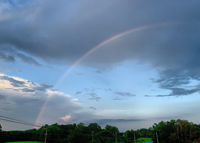 Rainbow Greeting Card featuring the photograph Rainbow after the Storm by Chris Montcalmo