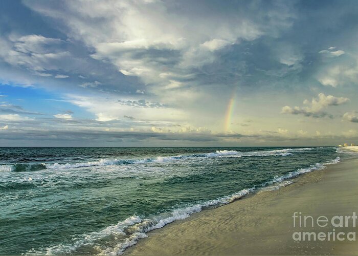 Rainbow Greeting Card featuring the photograph Rainbow Beach by Beachtown Views