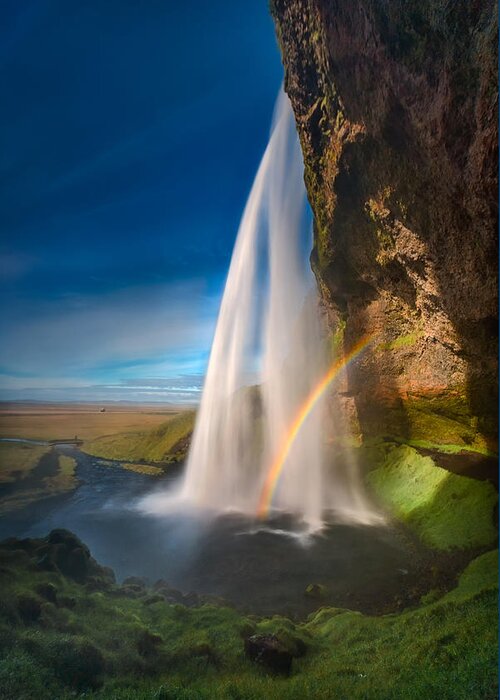 Rainbow Waterfall Greeting Card by Frank Delargy
