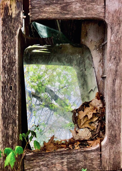 Ramshackle Greeting Card featuring the photograph Ramshackle Medicine Cabinet by Sarah Lilja