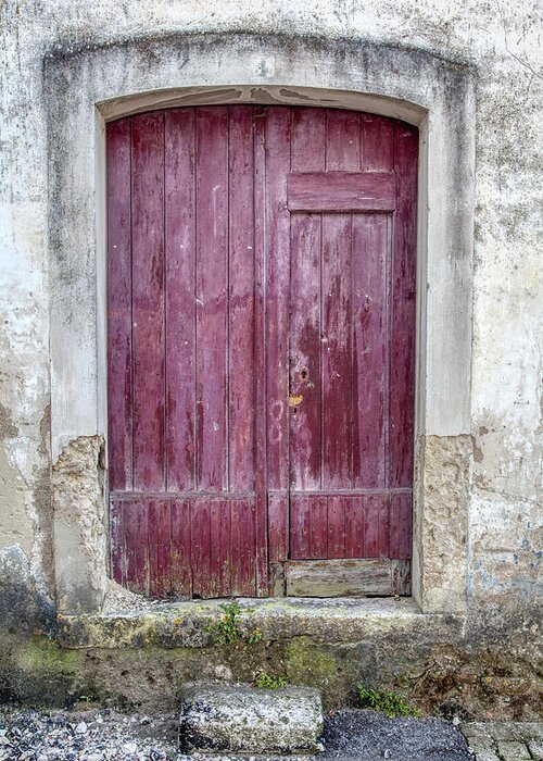 Door Greeting Card featuring the photograph Red Door of Pombal by David Letts