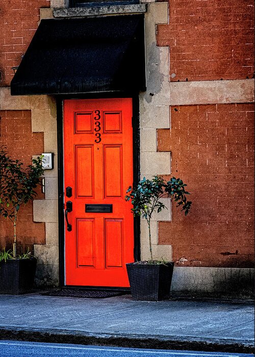 Marietta Georgia Greeting Card featuring the photograph Red Door by Tom Singleton