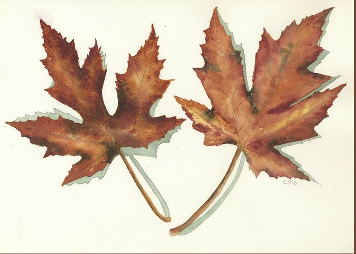 Fall Greeting Card featuring the painting Red Maple by Eunice Olson