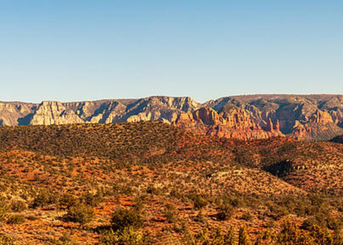 Arizona Greeting Card featuring the photograph Red Rock Mountains Panorama by Frank Lee
