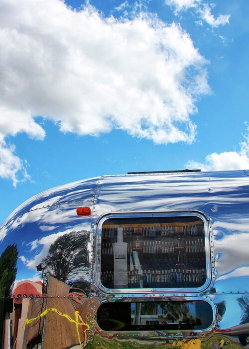 Airstream Greeting Card featuring the photograph REFLECTING ON A JOURNEY Palm Springs CA by William Dey