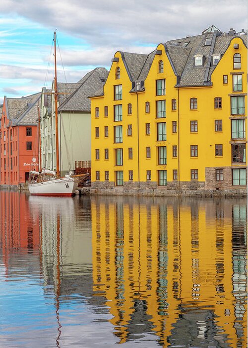 Norway Greeting Card featuring the photograph Reflections in Alesund by W Chris Fooshee