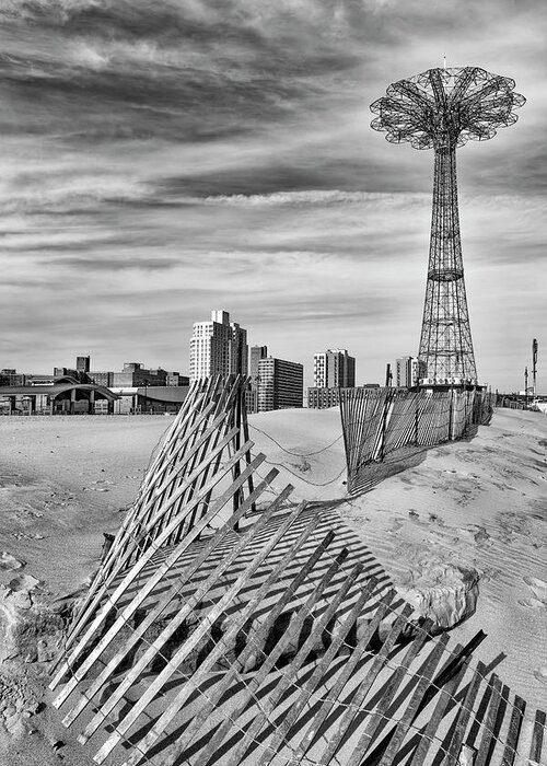 Coney Island Greeting Card featuring the photograph Remnants of Coney Island by Cate Franklyn