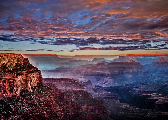 Epic Grand Canyon View Greeting Card featuring the photograph Remnants Of Time by Az Jackson