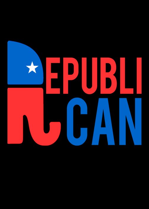 Cool Greeting Card featuring the digital art Republican Republi Can Do Anything by Flippin Sweet Gear