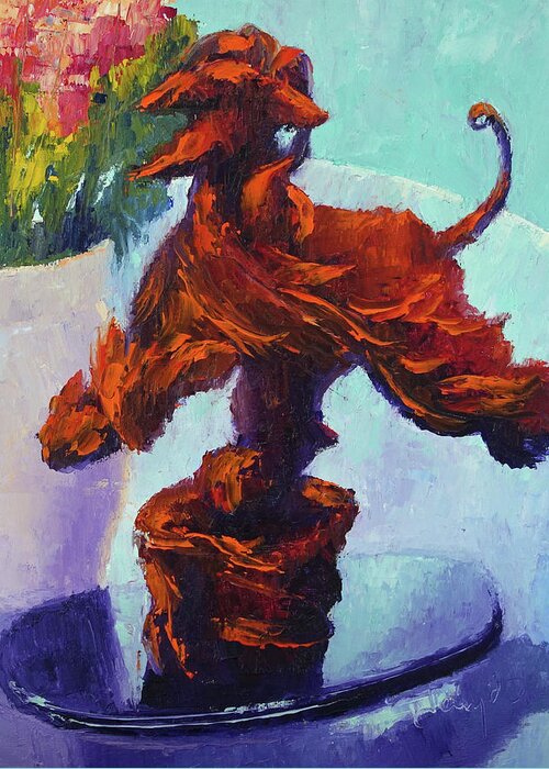 Sculpture Greeting Card featuring the painting Rhapsody in OIl by Terry Chacon