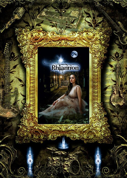 Fleetwood Mac Greeting Card featuring the digital art Rhiannon by Michael Damiani