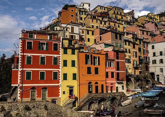 Italy Greeting Card featuring the photograph Riomaggiore by Pam DeCamp