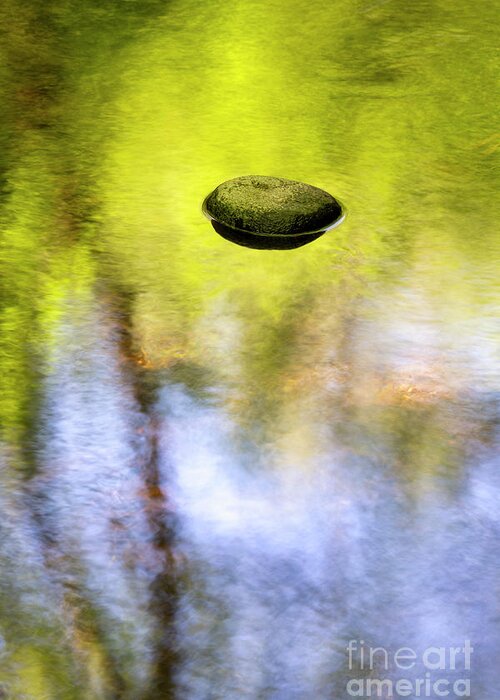 Water Greeting Card featuring the photograph River and Stone by Tim Gainey