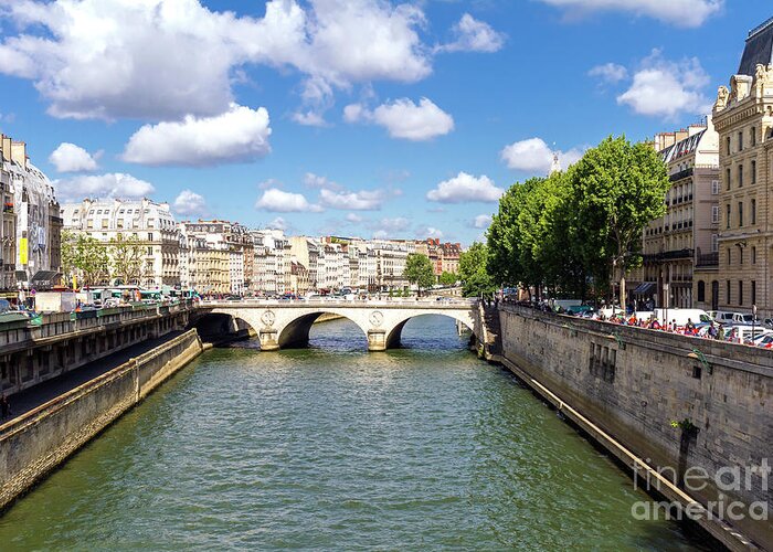 France Greeting Card featuring the photograph River Seine, Paris, France by Elaine Teague