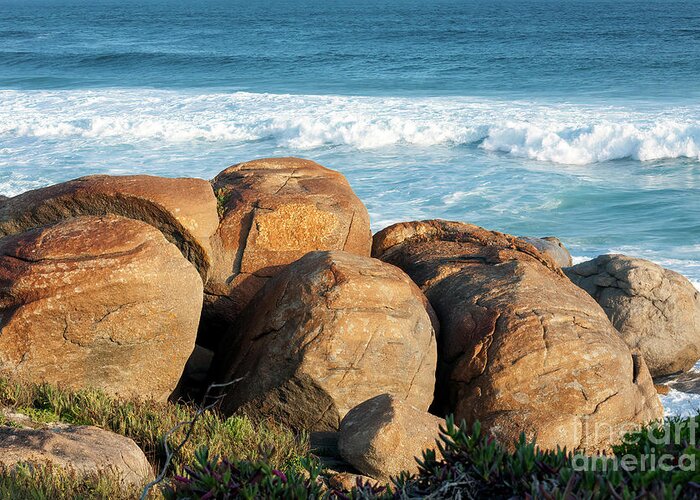 Coastal Greeting Card featuring the photograph Rocks at Lights Beach, Denmark, Western Australia by Elaine Teague