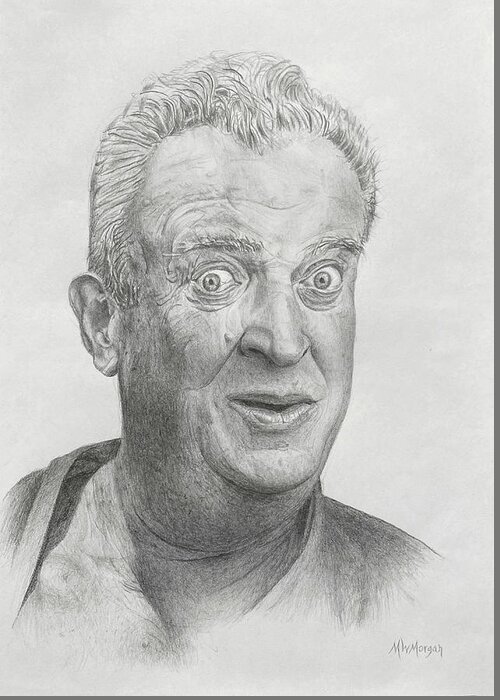 Mike W Morgan Art Greeting Card featuring the drawing Rodney Dangerfield by Michael Morgan