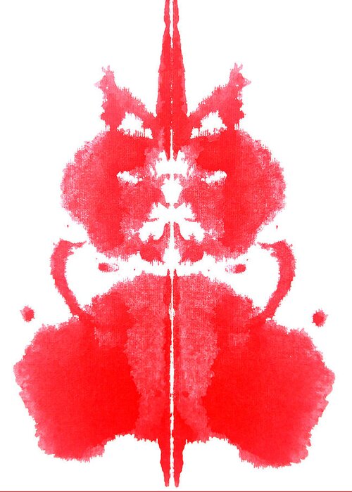 Ink Blot Greeting Card featuring the painting Root Chakra by Stephenie Zagorski