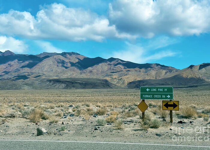 Route To Death Valley Greeting Card featuring the photograph Route To Death Valley by David Zanzinger