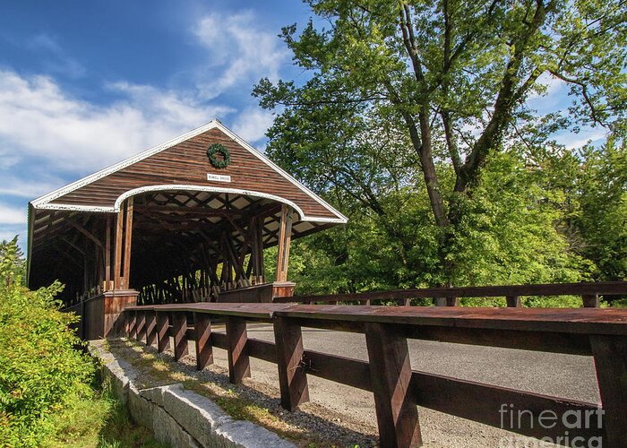 Wall Decor Greeting Card featuring the photograph Rowell Covered Bridge by Phil Spitze
