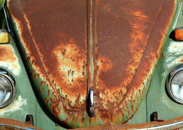 Volkswagen Beetle Greeting Card featuring the photograph Rusty and Crusty by Lens Art Photography By Larry Trager