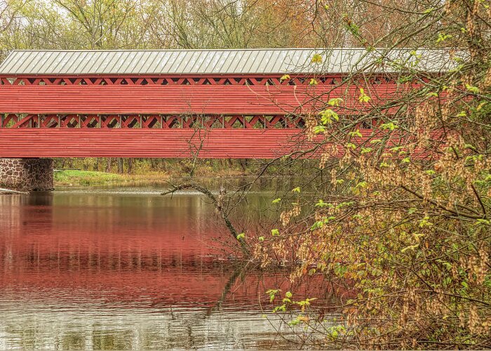 Bridge Greeting Card featuring the photograph Sach's Covered Bridge by Rod Best