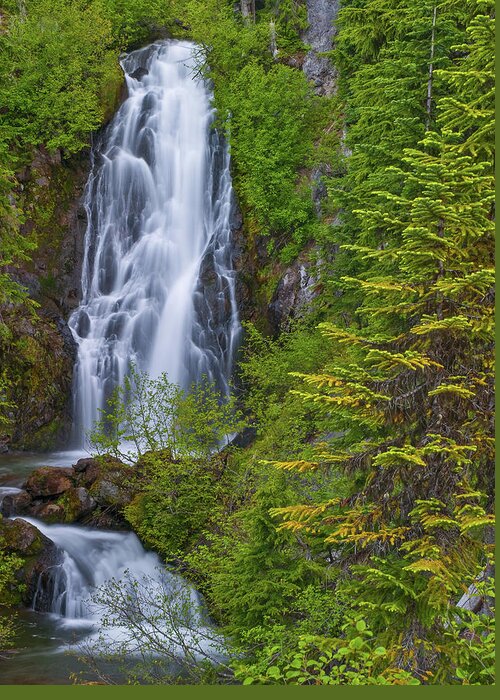 Oregon Greeting Card featuring the photograph Sahalie Falls Mount Hood National Forest by Darren White