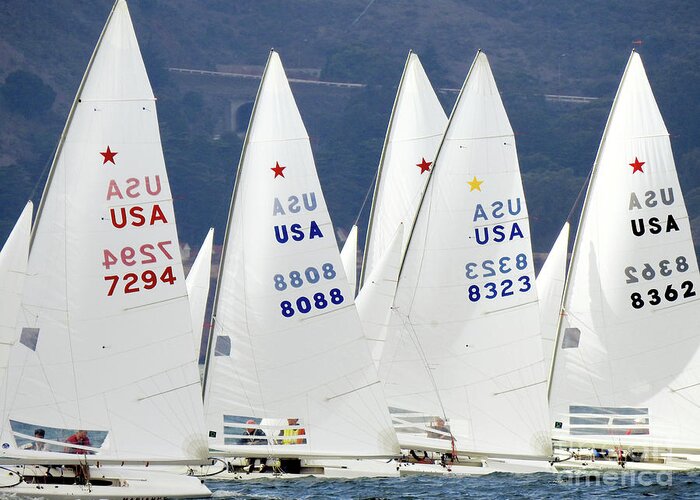 Parade Of Sail Greeting Card featuring the photograph Sailing Regatta by Scott Cameron