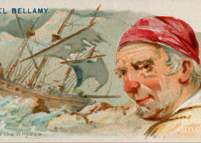 1888 Greeting Card featuring the photograph Samuel Bellamy, English Pirate by Science Source