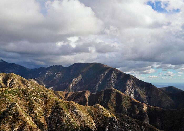 Angeles National Forest Greeting Card featuring the photograph San Gabriel Mountains National Monument Vista by Kyle Hanson