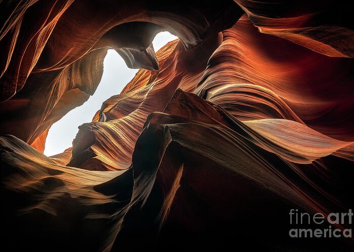 Sandstone Canyons Greeting Card featuring the photograph Sandstone Canyons by Doug Sturgess