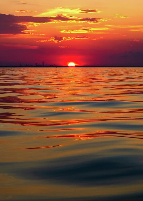 Sunset Greeting Card featuring the photograph Sandusky Sunset by SC Shank