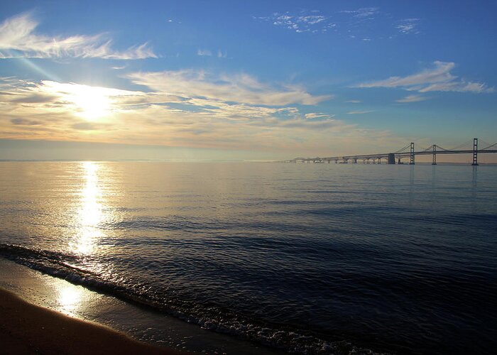 Bay Bridge Greeting Card featuring the photograph Sandy Point4876 by Carolyn Stagger Cokley