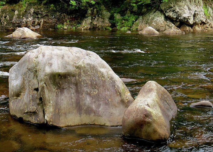 Stream Greeting Card featuring the photograph Schoharie Rocks by Azthet Photography