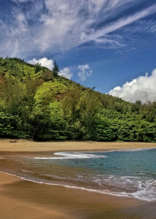 Kauai Beach Greeting Card featuring the photograph Secluded Beach Kauai Island by Heidi Fickinger