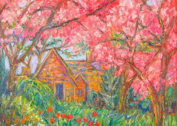 Homes Greeting Card featuring the painting Secluded Home by Kendall Kessler